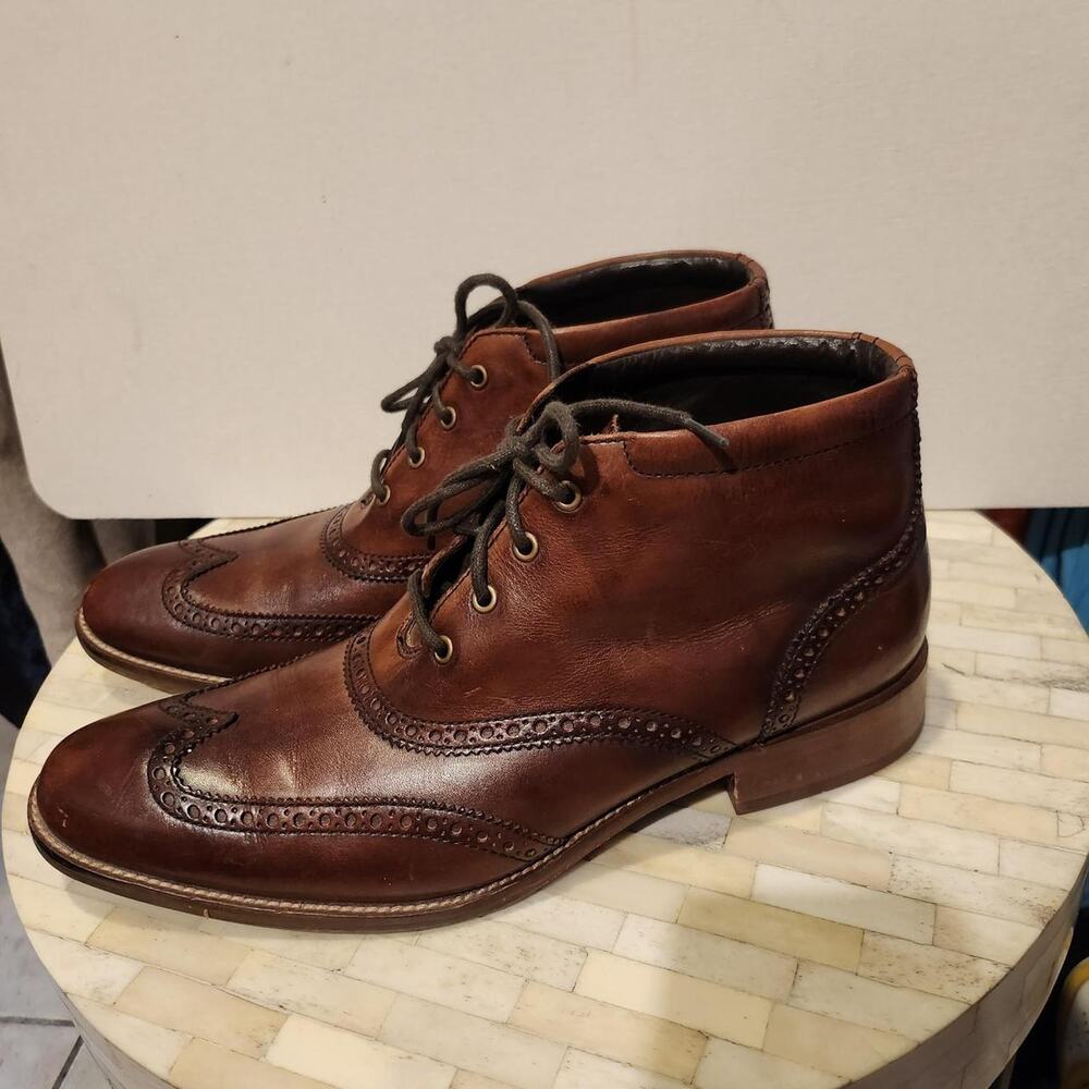 Cole Haan Liam Chukka II wingtip leather ankle boots